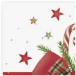 serwetki papierowe checked bow with candy cane maki 33x33 cm 20 szt
