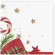 serwetki papierowe checked bow with candy cane maki 33x33 cm 20 szt