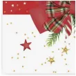 serwetki papierowe checked bow with candy cane maki 33x33 cm 20 szt