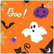 serwetki papierowe halloween pomaranczowy maki 33 cm 20 szt
