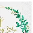 serwetki papierowe happy christening listki bialy godan 33 cm 20 szt