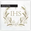 serwetki papierowe komunia swieta ihs zloty partydeco 33 cm 12 szt