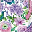 serwetki papierowe kwiaty fioletowa rozkosz paw 33 cm 20 szt