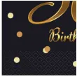 serwetki papierowe na 30 urodziny jednorazowe happy birthday eleganckie czarno zlote 20 szt