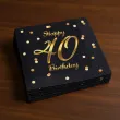 serwetki papierowe na 40 urodziny jednorazowe happy birthday eleganckie czarno zlote 20 szt