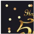 serwetki papierowe na 50 urodziny jednorazowe happy birthday eleganckie czarno zlote 20 szt