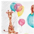 serwetki papierowe zwierzeta i baloniki paw 33 cm 20 szt
