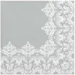 serwetki ramka z ornamentu bezowa maki 33 cm 20 szt