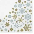 serwetki ramka ze swiatecznych platkow sniegu maki 33 cm 20 szt