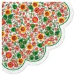 serwetki rondo wielkanocne lowickie kwiaty paw 32 cm 12 szt