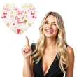 serwetki serce girl power partydeco 16 x 15 cm 20 szt