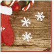 serwetki swiateczna rekawiczka z ozdobami maki 33 cm 20 szt