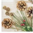 serwetki swiateczne galazki modrzewia i sosny maki 33 cm 20 szt