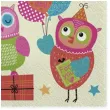 serwetki urodzinowe sowy maki 33 cm 20 szt