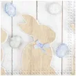 serwetki wielkanoc drewniane kroliki maki 33 cm 20 szt