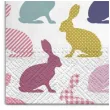 serwetki wielkanoc kolorowe kroliki maki 33 cm 20 szt