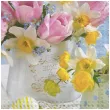 serwetki wielkanoc kolorowy bukiet maki 33 cm 20 szt