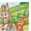 serwetki wielkanoc kroliki na lace maki 33 cm 20 szt