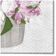 serwetki wielkanoc kwiaty bialo rozowe maki 33 cm 20 szt