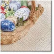 serwetki wielkanoc pisanki w koszyczku maki 33 cm 20 szt