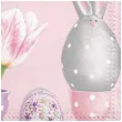 serwetki wielkanoc rozowe ozdoby maki 33 cm 20 szt