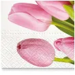 serwetki wielkanoc rozowe tulipany paw 33 cm 20 szt