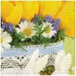 serwetki wielkanoc tulipany z krolikami maki 33 cm 20 szt