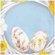 serwetki wielkanoc wieniec zolty maki 33 cm 20 szt
