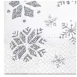 serwetki zimowy klimat sniezynki biale paw 33 cm 20 szt