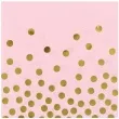 serwetki zlote groszki godan rozowe 33 cm 12 szt