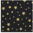 serwetki zlote gwiazdki czarne paw 33 cm 20 szt