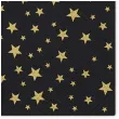 serwetki zlote gwiazdki czarne paw 33 cm 20 szt