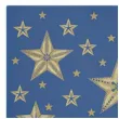 serwetki zlote gwiazdki niebieskie paw 33 cm 20 szt