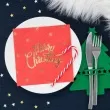 serwetki zlote merry christmas czerwone partypal 33cm 10 szt