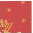 serwetki zlote merry christmas czerwone partypal 33cm 10 szt