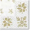 serwetki zlote platki sniegu paw 25 cm 20 szt
