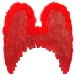 skrzydla aniol z piorami marabou czerwony widmann 46x48 cm