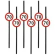 slomki 70 traffic birthday 21 cm 6 szt