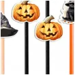 slomki halloween kot czarownicy z dynia mix 19 5 cm 6 szt