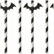 slomki halloween nietoperz bialo czarne 19 5 cm 6 szt