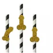 slomki imprezowe peniski mix zloty brokat 19 5 cm 6 szt