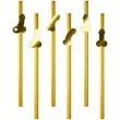 slomki imprezowe peniski mix zloty metalik 19 5 cm 6 szt