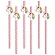 slomki jednorozec kids rozowe w kropki 19 5 cm 6 szt