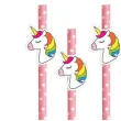 slomki jednorozec kids rozowe w kropki 19 5 cm 6 szt