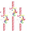 slomki jednorozec pastel rozowe w kropki 19 5 cm 6 szt