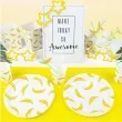 slomki papierowe bananowe zolte partypal 20 cm 8 szt