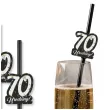 slomki papierowe do drinkow na 70 urodziny kolekcja glamour birthday 6 sztuk