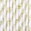 slomki papierowe kwiaty zloty partydeco 19 5 cm 10 szt