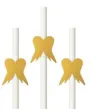 slomki papierowe skrzydla zlote biale 19 5 cm 6 szt