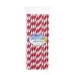 slomki papierowe w paski rozowe ciemne 19 7 cm 24 szt